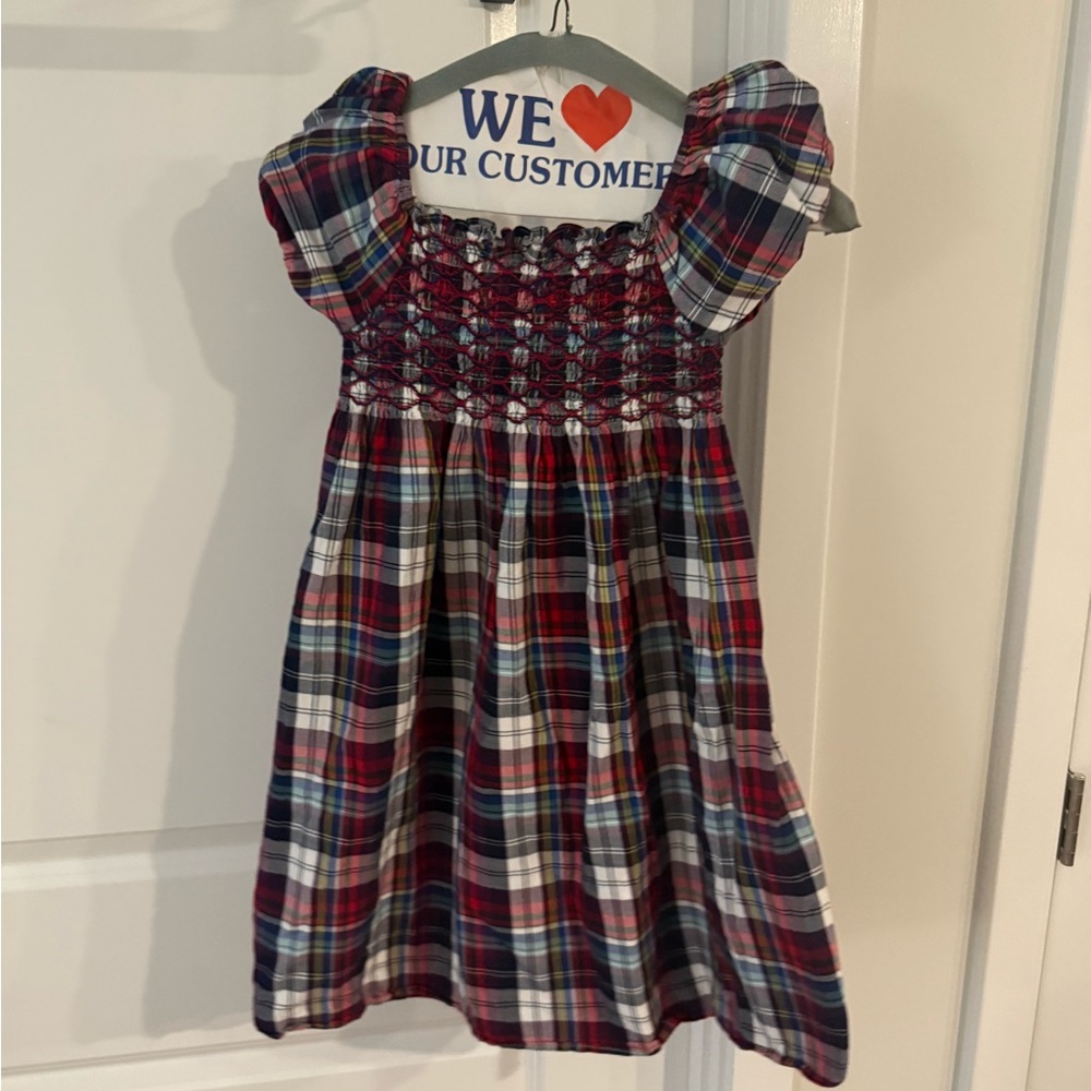Charming Multicolor Plaid Kids Dress